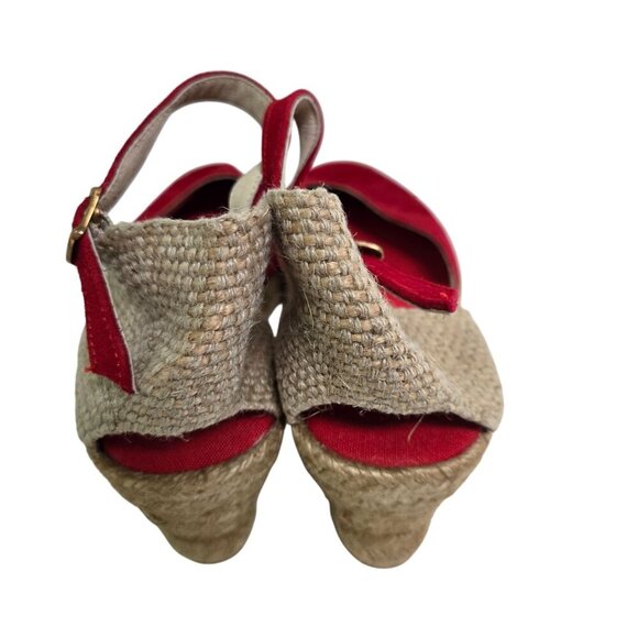 Toni Pons NIB Espardrille Lloret Vermell Red Wedge Sandal Size 40/9 - Picture 6 of 13